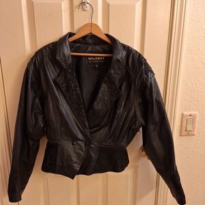 Womens Wilsons Leather Suede  Bomber Biker Casual XL Jacket